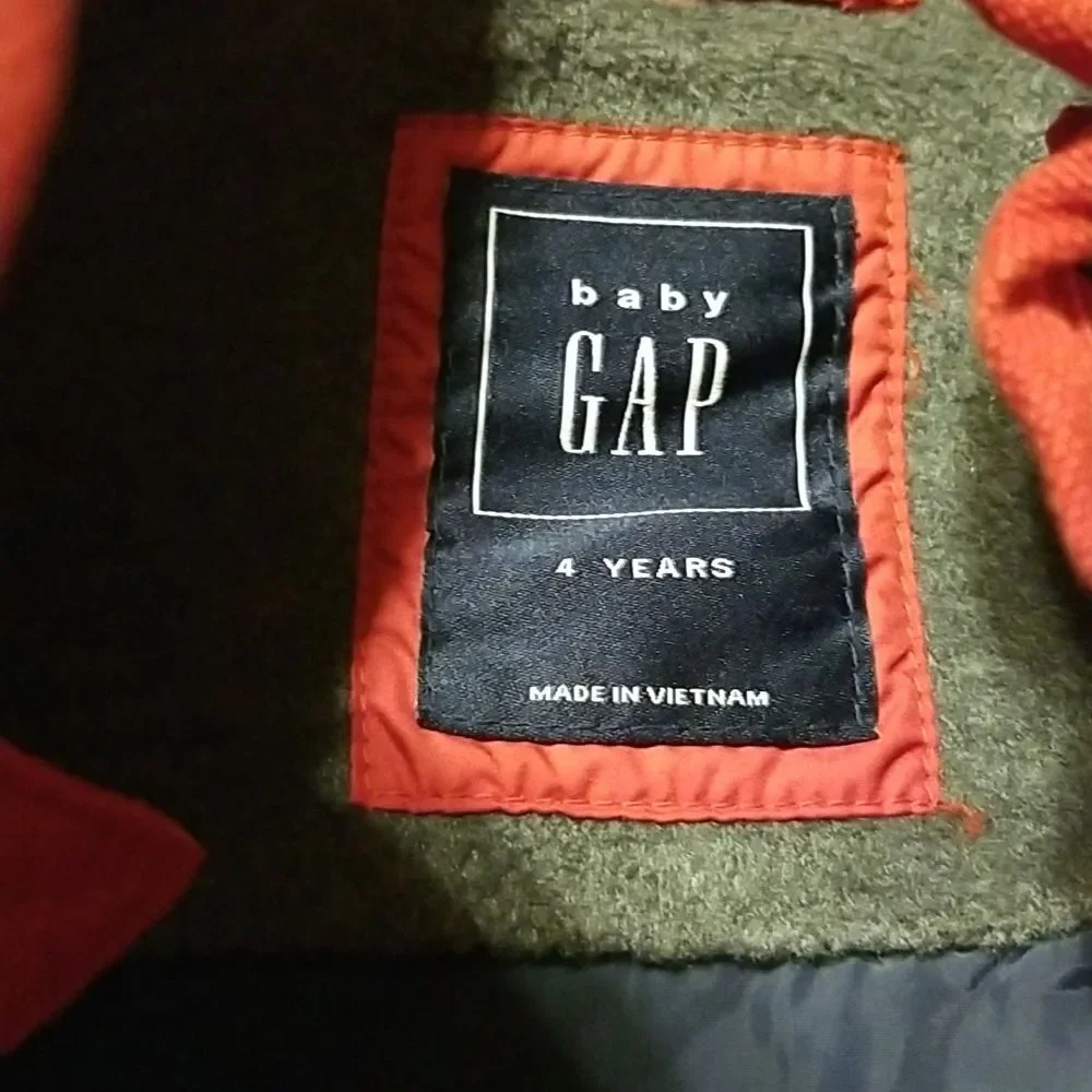 Gap Puffer Jacket Size 4 Red Boys Girls Unisex Sleeveless Casual